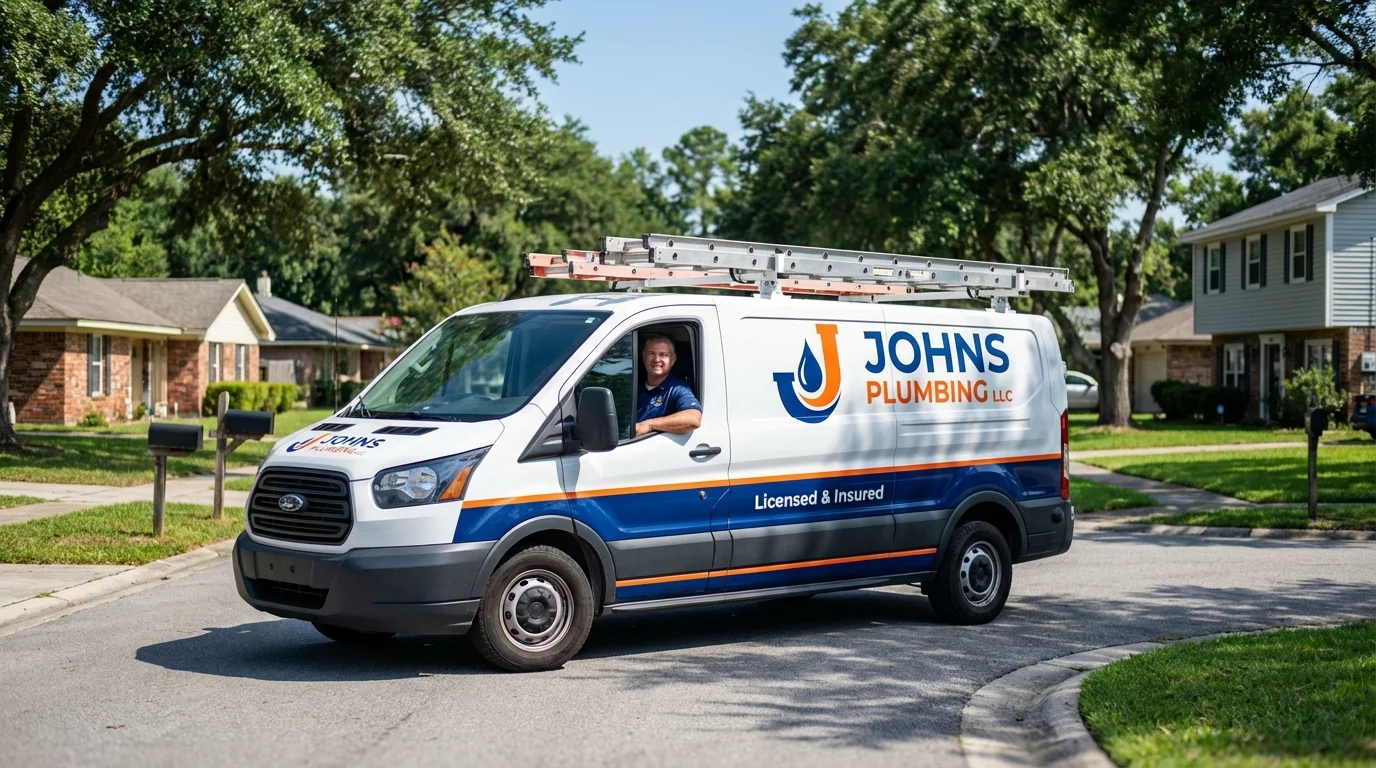 Johns Plumbing LLC service van in Nolensville, TN