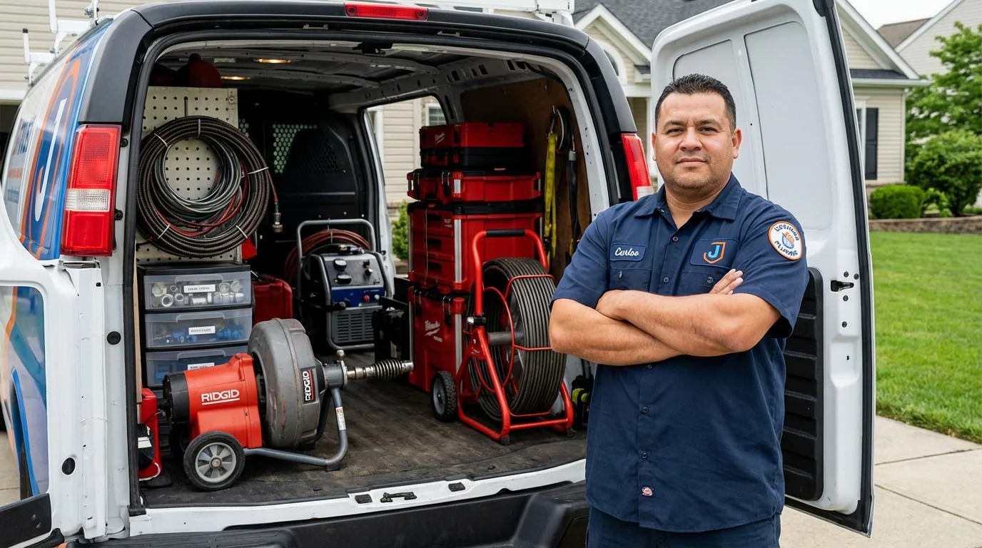 Professional drain cleaning equipment and Johns Plumbing LLC plumber in Nolensville